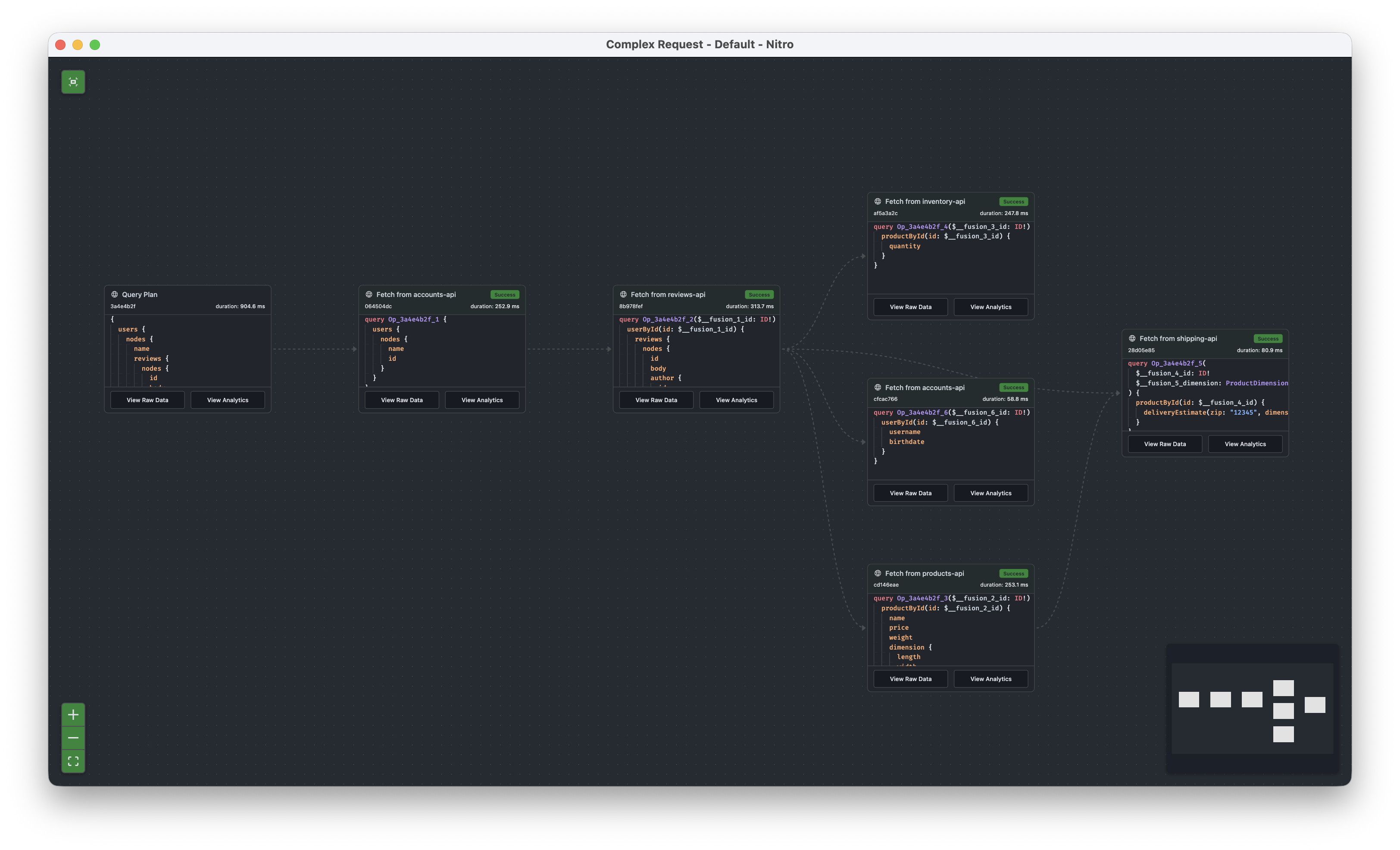 Query Planner view in Nitro