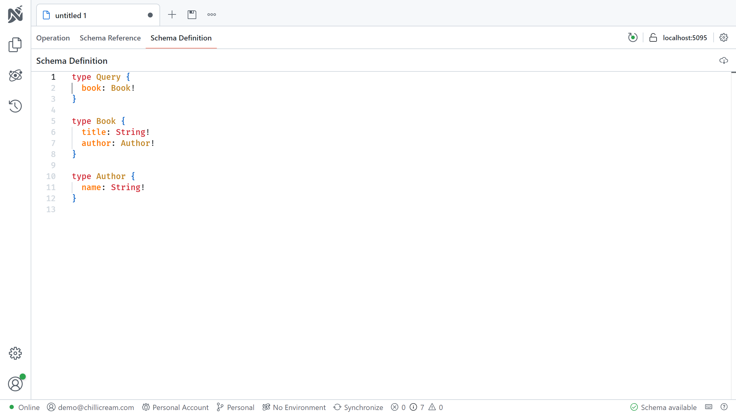 GraphQL IDE: Schema