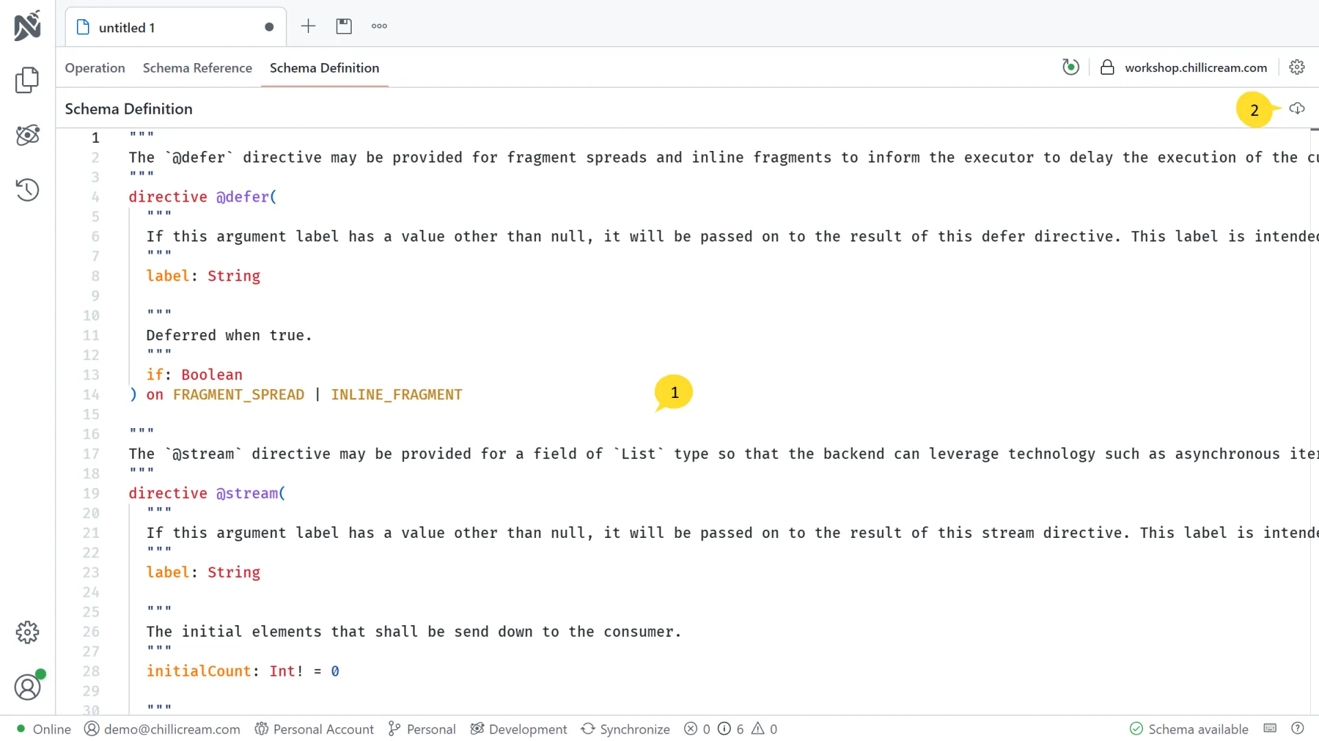 Nitro - Schema Definition