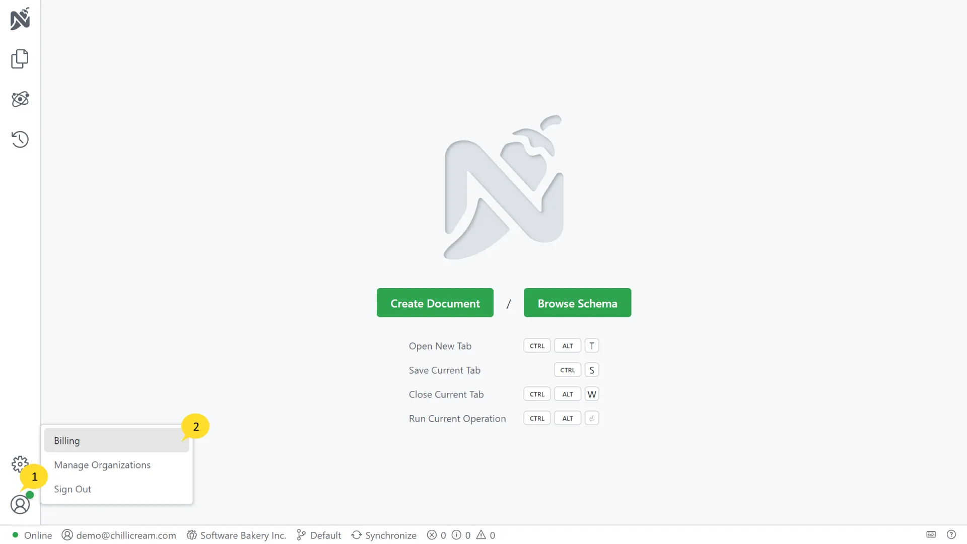 Description of visualization: Screenshot showing the subscription